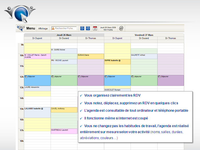 logiciel agenda partage