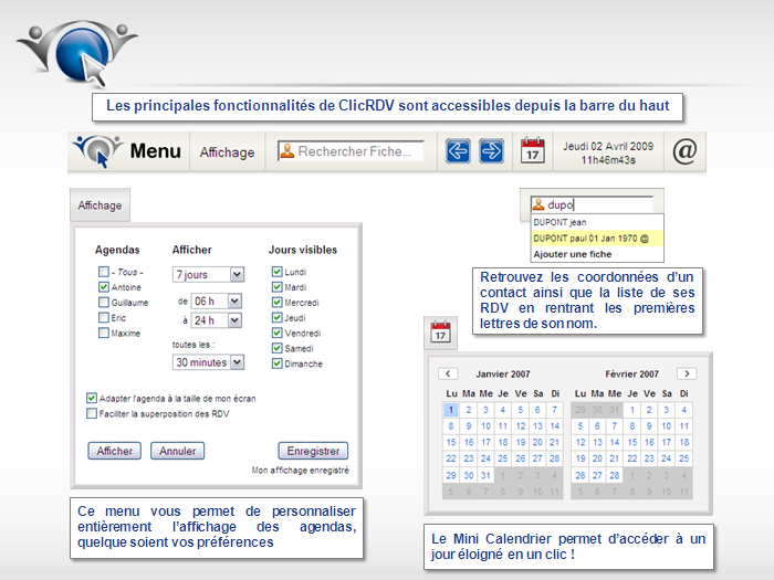 logiciel agenda partage
